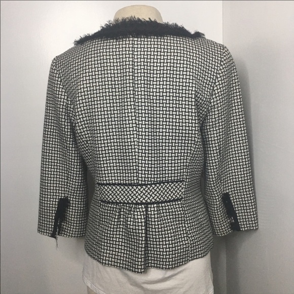 White House Black Market Houndstooth Lace trimmed - Picture 4 of 8